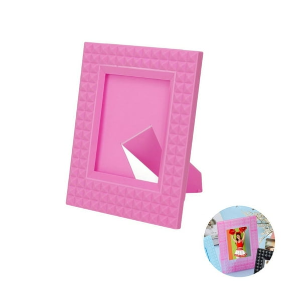 Pink Small Film Frame,HXRH Durable Photo Desktop Display for Office,1Pack Portabel Hot Pink Frame for Living Room,Tabletop Display,3 Inch