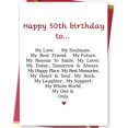 thumbnail image 1 of Tarjeta de cumpleaños MQMRYeto 50.º romántica de amor 20 x 13 cm, 1 of 6