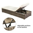thumbnail image 6 of Patio Rattan Lounge Chair Chaise Recliner, Outdoor Patio Furniture Set for Poolside, Reclining Rattan Lounge Chair Chaise Couch Cushioned with Removable Cushion, 5-Position Adjustable Back,1PC, Q17585, 6 of 10