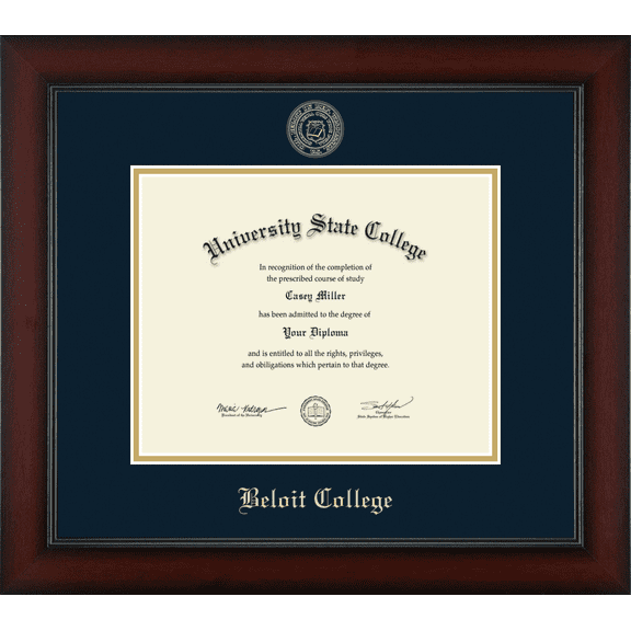 Beloit College Diploma Frame, Document Size 10" x 8"