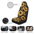 thumbnail image 6 of Jeiento Sunflower Car Seat Covers Car Front Seat Cushion 2 Pack Auto Seat Cover Automotive Interior Protection Fit for Most Cars Sedan Truck SUV Van, 6 of 7