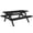 Black, variant on Keystone Amish Co. Poly Composite Table with attached Benches, 6-Foot, Turf Green
