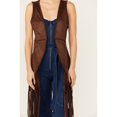 thumbnail image 3 of Shyanne Women's Faux Suede Long Fringe Vest - SWSP23V47-DKBN XX-  US, 3 of 4