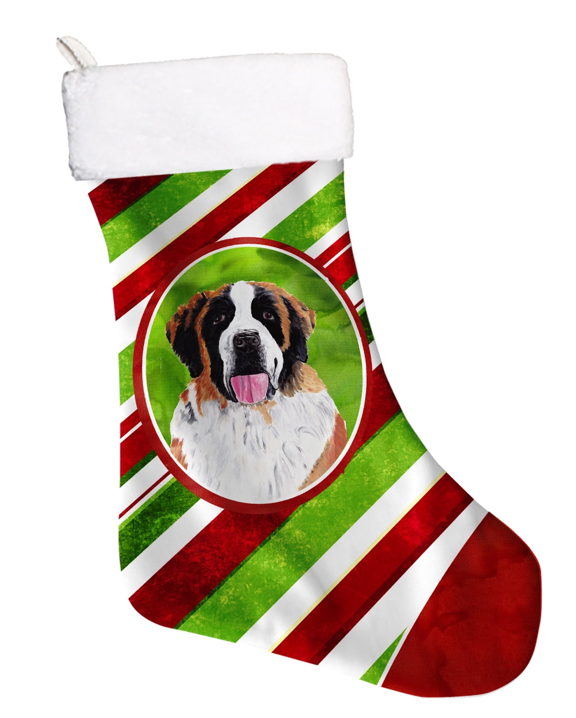 Carolines Treasures Saint Bernard Christmas Stocking Multicolor 11 x 18 Carolines Treasures Saint Bernard Christmas Stocking Multicolor 11 x 18