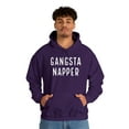 thumbnail image 5 of Gangsta Napper Funny Lazy Adult Unisex Pullover Sweatshirt Hoodie Sayings Gift Men Woman. Purple, 5 of 6