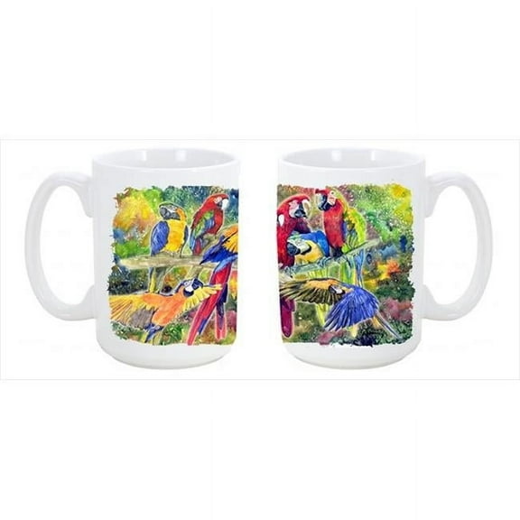 Carolines Treasures 8600CM15 Parrot Dishwasher Safe Microwavable Ceramic Coffee Mug 15 oz.