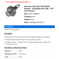 thumbnail image 2 of Rear Door Latch Anti-Theft Shield Retainer - Compatible with 1988 - 1997 Ford Aerostar 1989 1990 1991 1992 1993 1994 1995 1996, 2 of 2