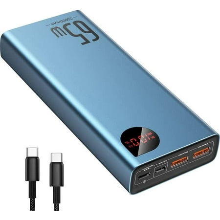 LWLIUANG Power Bank, 65W 20000mAh Laptop Portable Charger, Fast Charging USB C 4-Port PD3.0 Battery Pack for MacBook Dell XPS IPad iPhone 13/12 Pro Mini Samsung Switch