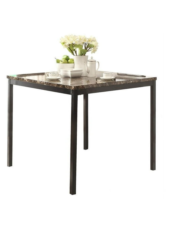Lexicon Tempe Contemporary Metal Counter Height Dining Room Table in Black