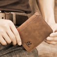 thumbnail image 3 of Men's Leather Bifold Wallet Slim Hipster Cowhide Credit Card/ID and Inserts, 3 of 5