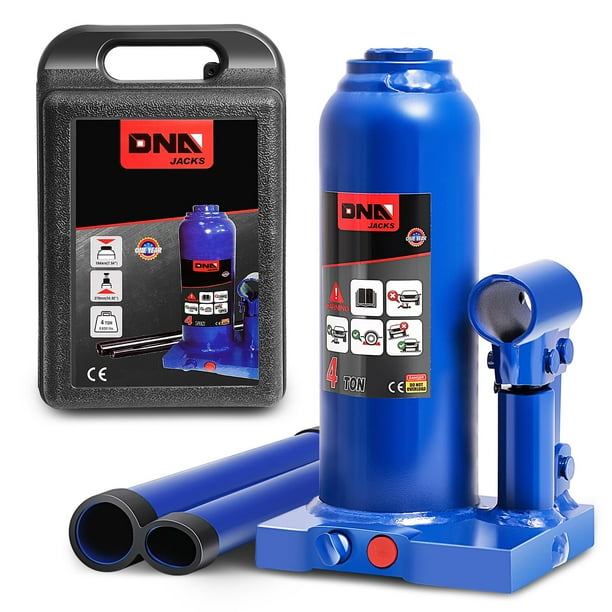Botella hidráulica Jack DNA MOTORING 4 toneladas/4.000 kg Azul