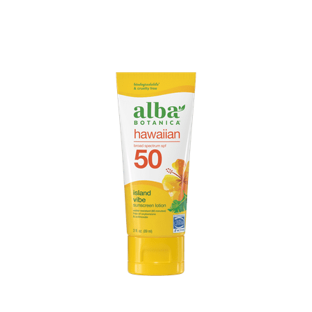 Alba Botanica Hawaiian Sunscreen Lotion SPF 50, Island Vibe, 3 fl oz