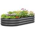 thumbnail image 4 of King Bird Screwless 6x3x1 ft Raised Garden Bed Galvanized Planter Box for Outdoor Gardening Dark Gray, 4 of 9