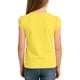 thumbnail image 4 of Camiseta de manga corta abotonada a rayas para niños, talla mediana a grande, informal, de poliéster, 4 of 8
