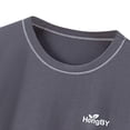 thumbnail image 4 of ITSAME Boys Girls Outfic Sets, Short Sleeve Crewneck Top and Elastic Waist Shorts 2-Piece Loungewear Cotton Summer Loose Casual Sets Gray 7T, 4 of 6