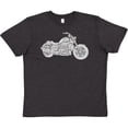 thumbnail image 3 of Inktastic Distressed Motorcycle Youth T-Shirt, 3 of 5