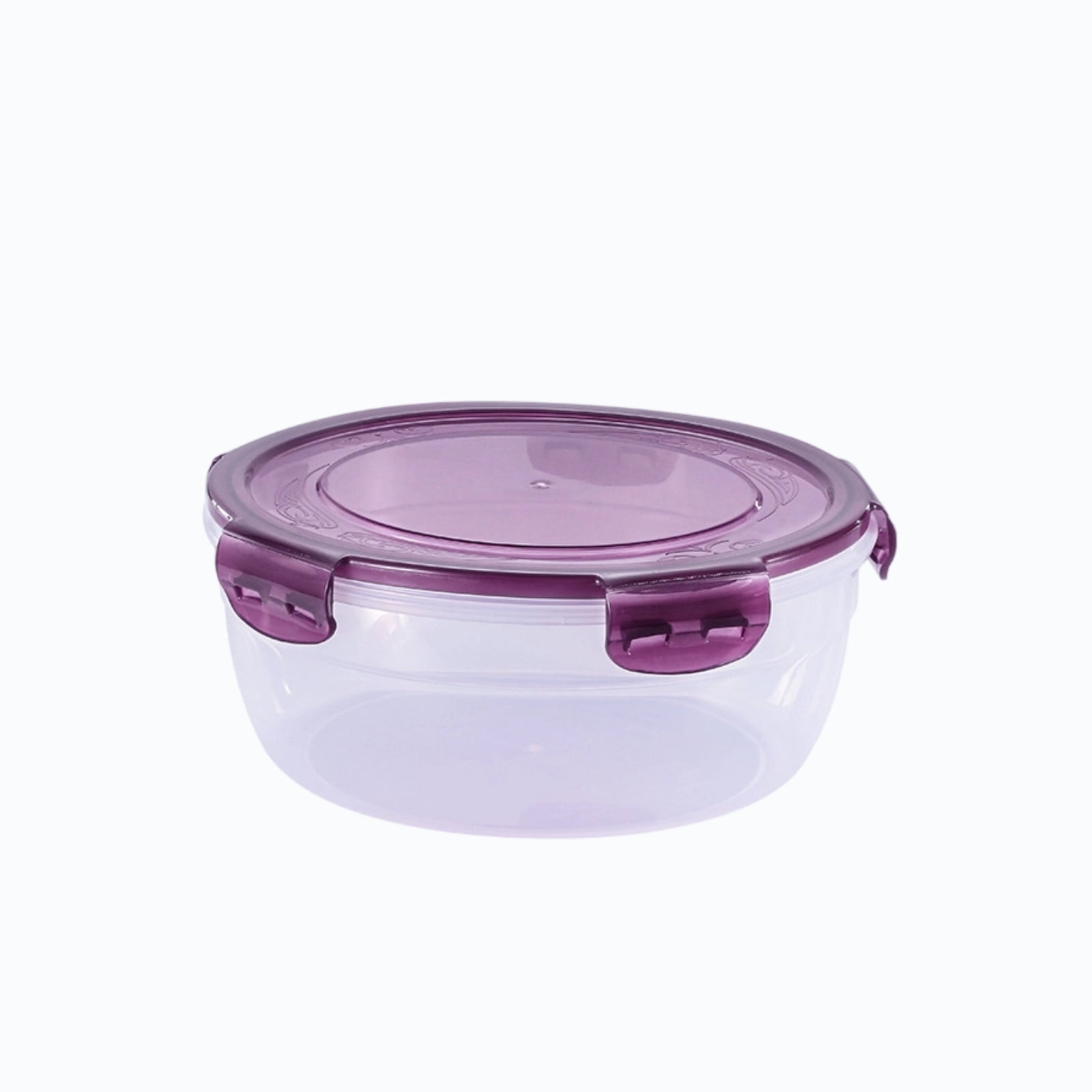 Round Plastic Food Storage Container Set with Locking Lids – Leakproof Airtight Meal Prep Bowls for Fridge Pantry Picnic Lunch Stackable Kitchen Organization