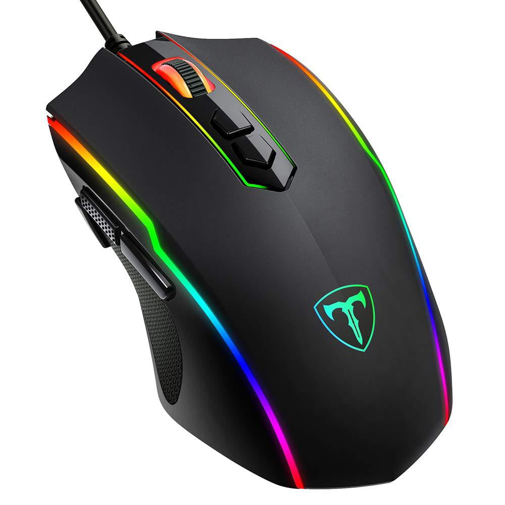 PICTEK Gaming Mouse Wired-Chroma RGB Lighting 10,000 DPI Optical for Pro Gamer 