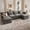 Dark Gray, variant on DoMaDing U Shaped Modular Sectional Sofa, 116" Couch with Movable Ottoman, Comfy Chenille Sofa with Pillows for Living Room, Sturdy Frame, Dark Gray