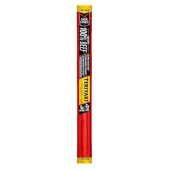2-Pack Jack Link's Beef Sticks, Teriyaki - Protein Snack, Meat Stick with 5g of Protein, Meat Snack Sticks Made with 100% Beef, Keto Friendly - 0.92 Oz. (1 Count)
