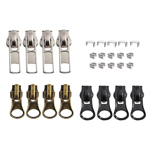 Slccxzc Zipper Repair Kit 27pcs/set Zipper Replacement Accessories Universal Zipper Puller for Repair Jeans Coats Jacket