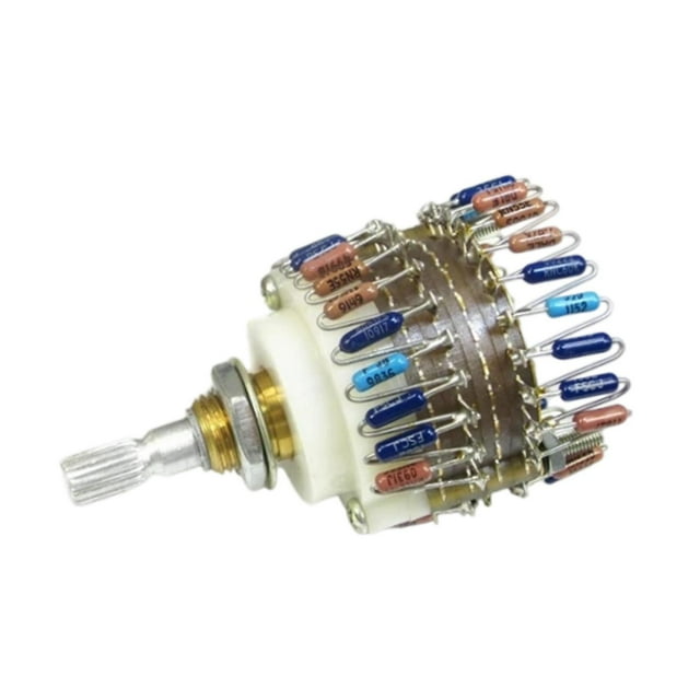 Potenciómetro de control de volumen de 23 pasos con resistencia, interruptor de potenciómetro DIY, atenuador de audio para tocadiscos y altavoz. 10K