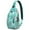 Turquoise Christmas Tree, variant on Sling Backpack,Turquoise Christmas Tree Pattern Sling Bag with Water Bottle Holder,Waterproof Sling Bag for Men/Women with Headphone Jack for Hiking,Travel