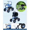 thumbnail image 4 of Siège de Travail de Jardin Roulant avec Roues, Chariot de Jardinage à Siège Pivotant à 360° avec Poignée de Direction Extensible, Plateau à Outils et Panier de Rangement, Capacité de 400 Lb, Tabourets de Jardinage pour Patio, Cour et Extérieur, 4 of 8