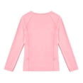 thumbnail image 5 of dazeni Girls Long Sleeve Athletic Shirts Kids Crewneck UPF 50+ Quick Dry Workout Yoga Tops Basic Tees Activewear Sun Protection Watermelon Red, 5 of 8