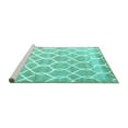 thumbnail image 2 of Ahgly Company Machine Washable Indoor Rectangle Trellis Turquoise Blue Modern Area Rugs, 8' x 12', 2 of 4