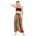 thumbnail image 2 of SWSMCLT Women's Vintage Loose Soft High Waisted Pants Boho Trousers Ankle Comfy Belted Casual Casual Pants Dark Green Small-X-Large, 2 of 4