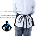 thumbnail image 4 of HLONK Black Waitress Waiter Server Short Aprons，Waist Apron with 3 Pockets, 4 of 5