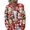 Vermilion, variant on WTOBBY Women's Holiday Christmas Print Cardigan, Fun and Festive Knit Sweater for Fall and Winter, Long Sleeve Pullover with Themed Patterns,Deep Red L