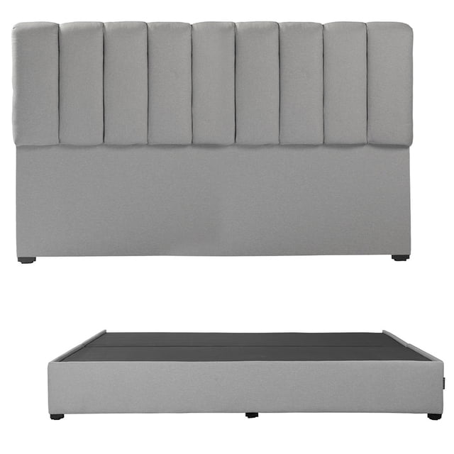 Recámara King Size Dicasa Kami Gris Medio con Cabecera + Base Cama