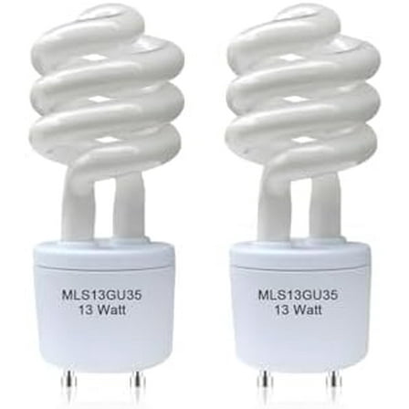 2 Pack MLS13GU35 Fluorescent Light Bulbs,13W 3500K Replacement for Panasonic VQL5 Exhaust Fans,Ceiling Bath Fan Heater/Light, GU35 Base, 3500K$$Tools