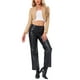 thumbnail image 2 of CHAQUETA CROP DE CUERO PU INSPIRADA EN CHIC PARA MUJERES, MANGA LARGA, FRONTAL ABIERTO, TALLA L, CAQUI, 2 of 5