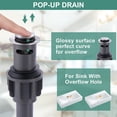 thumbnail image 2 of Wowow 8 in. Widespread Double Handle Bathroom Faucet with Pop-up Drain Kit in Brushed Nickel, 2 of 9
