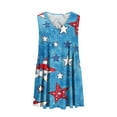 thumbnail image 3 of Viikei Summer Dresses for Women Sleeveless,Women's Summer Print Casual Loose Sleevless V-Neck Dress Sky Blue XL, 3 of 6