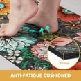 thumbnail image 5 of Kitchen Mats Sets 2 Piece,Cushioned Anti Fatigue Kitchen Mats， Washable Kitchen Rugs,Non-Slip Kitchen Floor Mats,Boho Floral Kitchen Rugs,Colorful Flowers Kitchen Mats,17.3"x30"+17.3"x47", 5 of 6