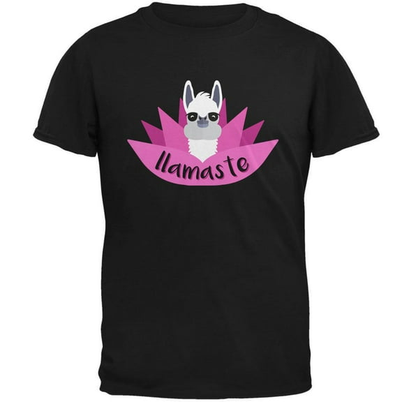 Funny Llamaste Yoga Llama Namaste Mens T Shirt Black SM