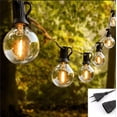 thumbnail image 1 of Guirnalda de luces LED para exterior regulables de 3 m, controlable por aplicación, 10 bombillas LED G40, irrompibles, impermeables IP65, luces colgantes conectables para patio y fiestas, blanco cálid, 1 of 5