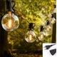 thumbnail image 1 of Guirnalda de luces LED para exterior regulables de 3 m, controlable por aplicación, 10 bombillas LED G40, irrompibles, impermeables IP65, luces colgantes conectables para patio y fiestas, blanco cálid, 1 of 5