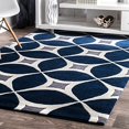 thumbnail image 1 of nuLOOM Tapis Disco Moderne Fait Main, 2 x 3, Marine, 1 of 2