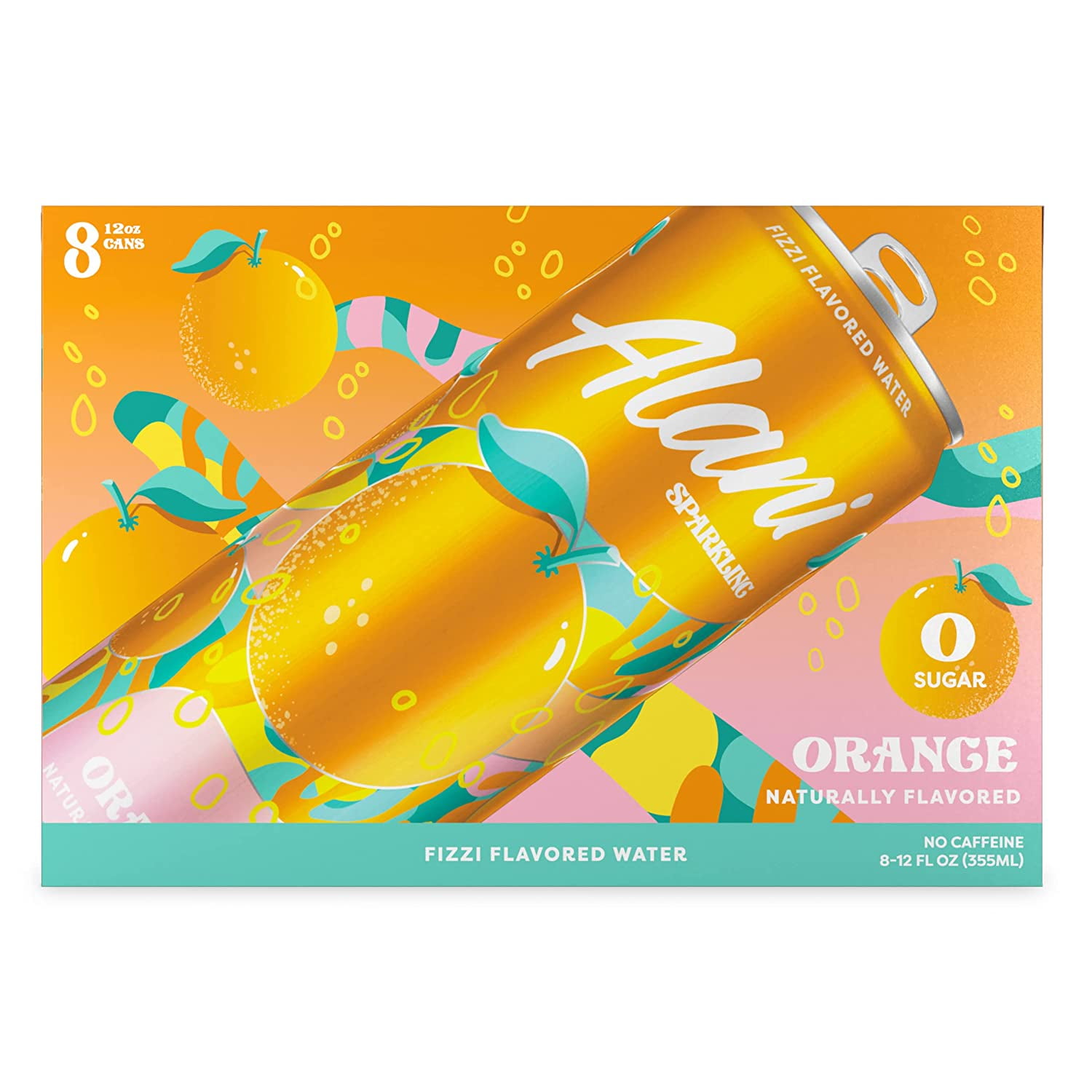 Alani Nu Sparkling Water (Orange) 8 Pack 12 Ounce Cans