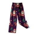 thumbnail image 3 of Gunia Boys Flannel Pajama Pants Santa Claus Autumn Winter Christmas Cute Cartoon Print Casual Home Long Pants Pjs Soft Homewear Cosy Homewear 10-11 Years, 3 of 5