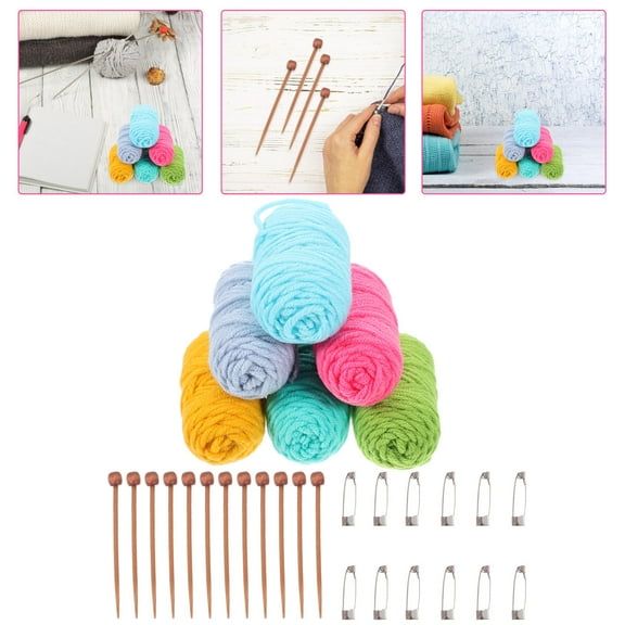 PTOOTP  Wooden Mini Knitting Tools Kit for Doll Clothes Beginners