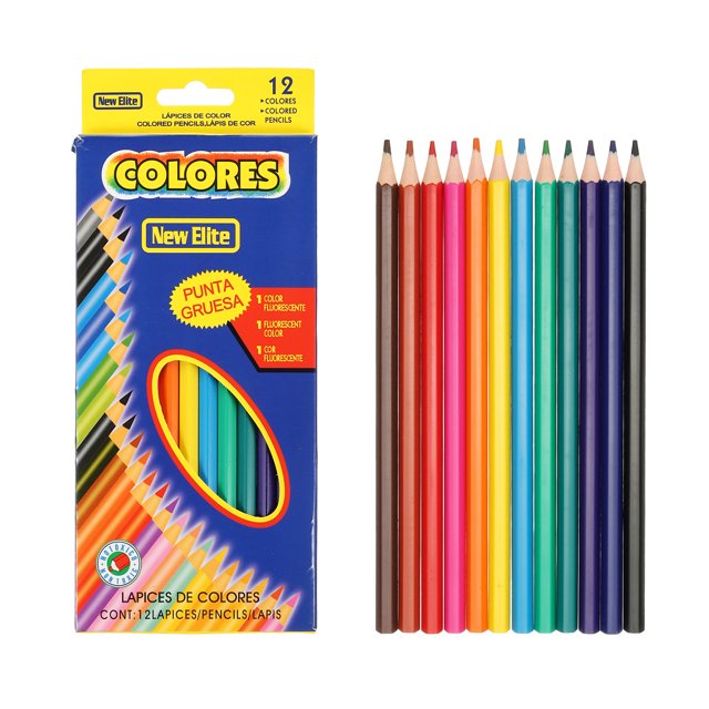 Uxcell 12 Colors Coloring Pencils Set, Soft Core Colored Pencils Hexagonal Shape Coloring Drawing Pencil