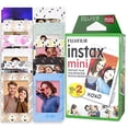 thumbnail image 2 of Fujifilm Instax Mini Film - Fuji Film Instant Film - Twin Pack (20 hojas) - Bundled con Moshify 20 marcos de pegatinas coloridos, 2 of 2