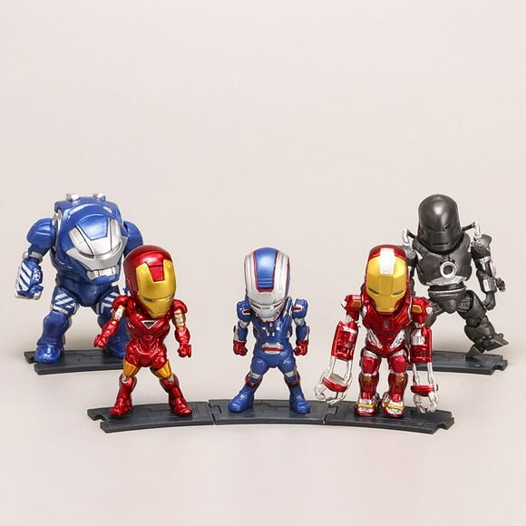 5pcs/set Avengers Super Hero IronMan Marvel Model 10cm Marvel Iron Man Action Figure Toys
