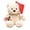 G, variant on syligr Christmas Teddy Bear Plush Toy, Soft Bear Stuffed Animal with Elf/Santa Hat, Cuddle Pillow for Living Room Bedroom Sofa, Holiday Party Gift for Adults and Kids, 10Inch